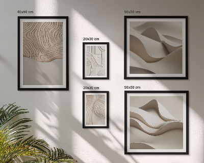 Set di 5 quadri Motivi astratti beige