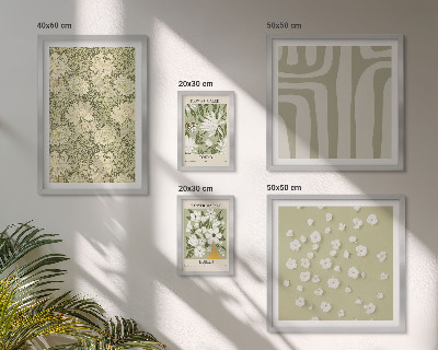 Set di quadri incorniciati Pianta boho con fiori