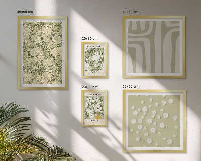 Set di quadri incorniciati Pianta boho con fiori