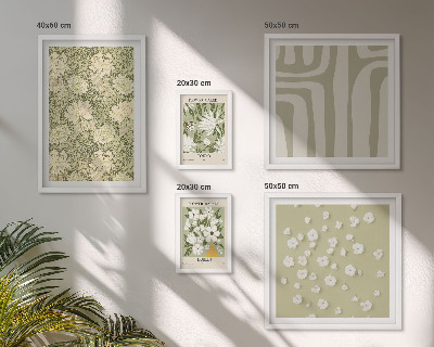 Set di quadri incorniciati Pianta boho con fiori