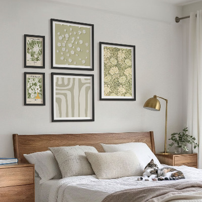 Set di quadri incorniciati Pianta boho con fiori