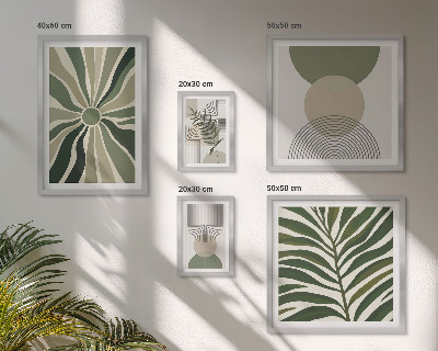 Polittico con cornice Grafica elegante con elementi vegetali