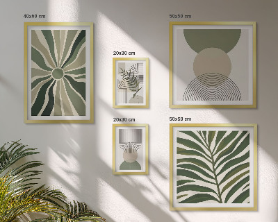 Polittico con cornice Grafica elegante con elementi vegetali