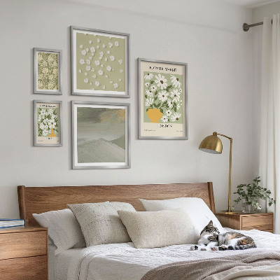 Set di 5 quadri Motivi floreali urbani