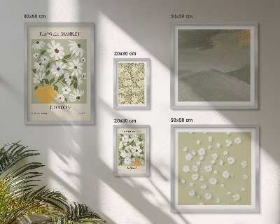 Set di 5 quadri Motivi floreali urbani
