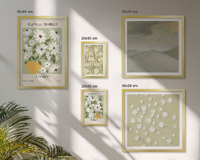 Set di 5 quadri Motivi floreali urbani