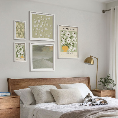 Set di 5 quadri Motivi floreali urbani