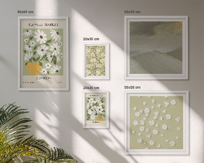 Set di 5 quadri Motivi floreali urbani