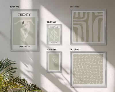 Set di quadri incorniciati Elegante grafica astratta verde