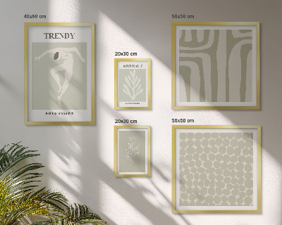 Set di quadri incorniciati Elegante grafica astratta verde