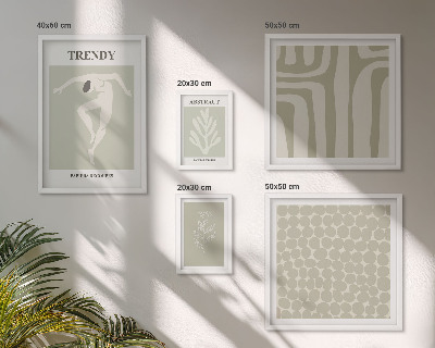 Set di quadri incorniciati Elegante grafica astratta verde