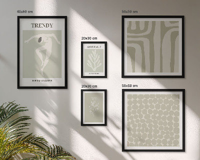 Set di quadri incorniciati Elegante grafica astratta verde