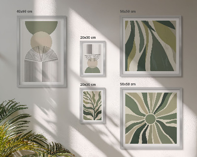 Set di 5 quadri Eleganti astrazioni con elementi vegetali