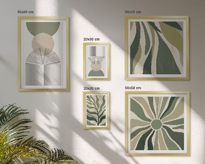 Set di 5 quadri Eleganti astrazioni con elementi vegetali