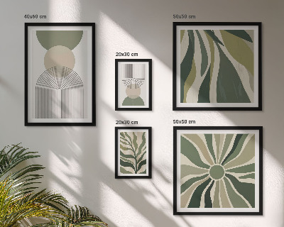 Set di 5 quadri Eleganti astrazioni con elementi vegetali