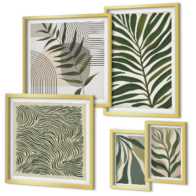 Set di quadri incorniciati Modelli di piante moderne