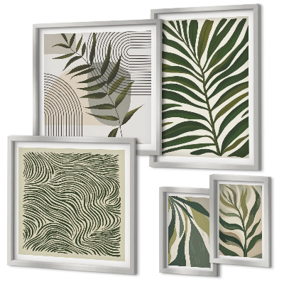 Set di quadri incorniciati Modelli di piante moderne