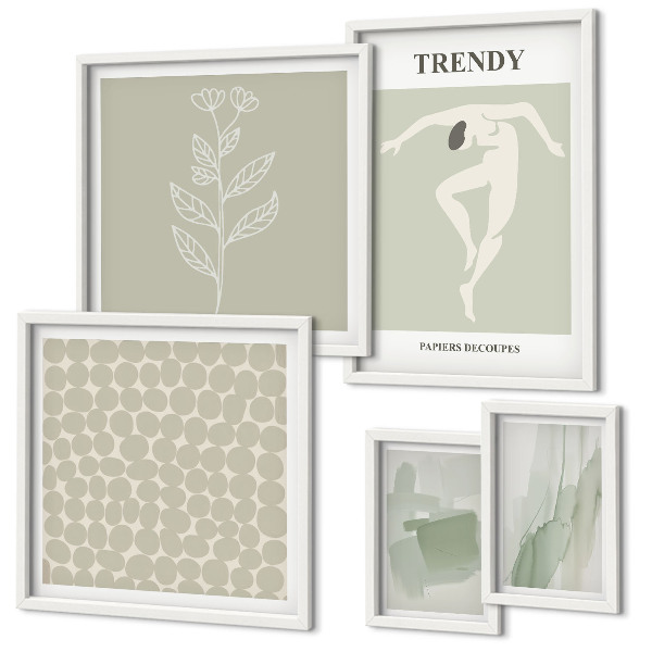 Polittico con cornice Grafica elegante con tema verde