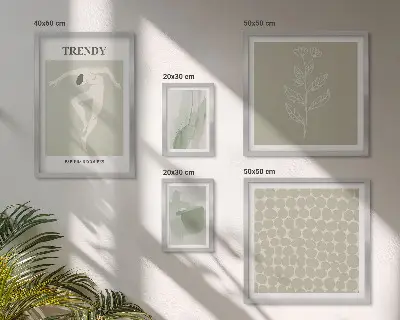 Polittico con cornice grafica elegante a tema verde