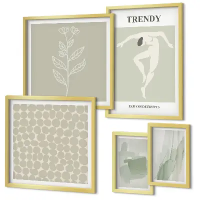 Polittico con cornice grafica elegante a tema verde