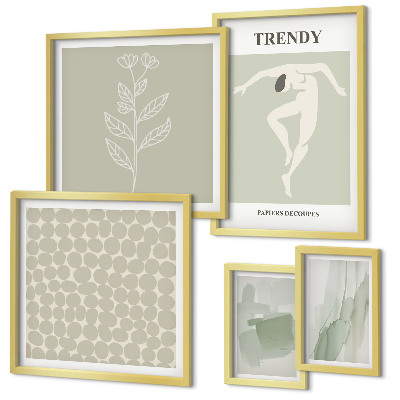 Polittico con cornice Grafica elegante con tema verde