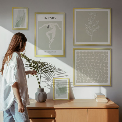 Polittico con cornice Grafica elegante con tema verde