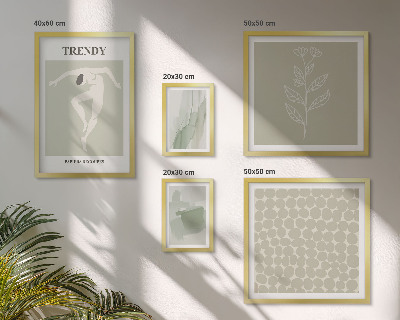 Polittico con cornice Grafica elegante con tema verde