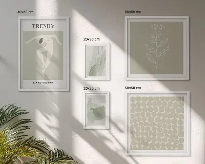 Polittico con cornice grafica elegante a tema verde