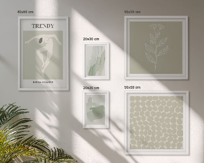 Polittico con cornice Grafica elegante con tema verde