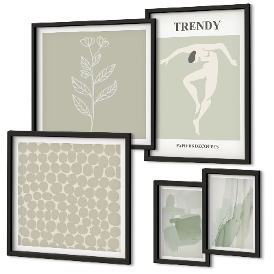 Polittico con cornice Grafica elegante con tema verde
