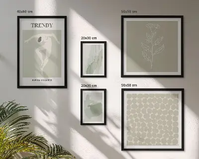 Polittico con cornice grafica elegante a tema verde