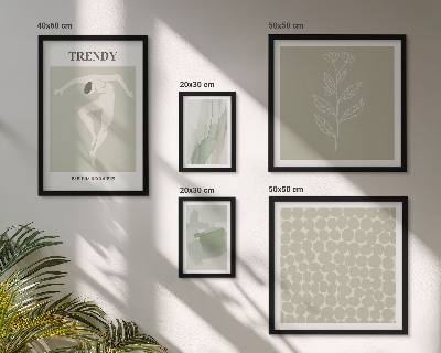 Polittico con cornice Grafica elegante con tema verde