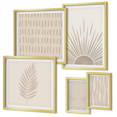Polittico con cornice Eleganti decorazioni geometriche della natura