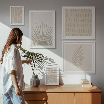 Polittico con cornice Eleganti decorazioni geometriche della natura