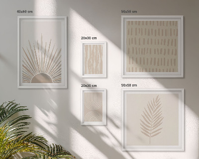 Polittico con cornice Eleganti decorazioni geometriche della natura