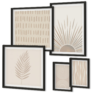 Polittico con cornice Eleganti decorazioni geometriche della natura