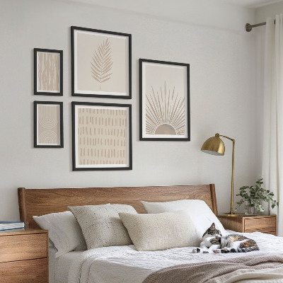 Polittico con cornice Eleganti decorazioni geometriche della natura