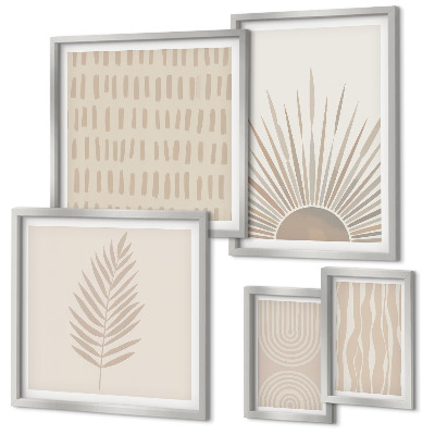 Polittico con cornice Eleganti decorazioni geometriche della natura