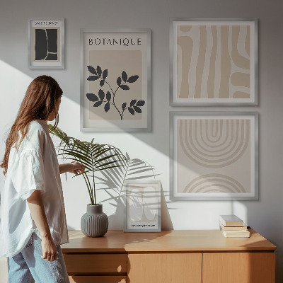 Set di 5 quadri Eleganti grafiche vegetali