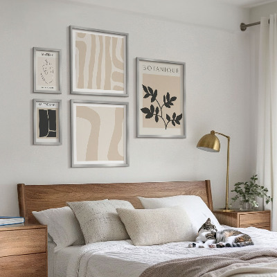 Set di quadri incorniciati Eleganti grafiche astratte di piante