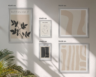 Set di quadri incorniciati Eleganti grafiche astratte di piante