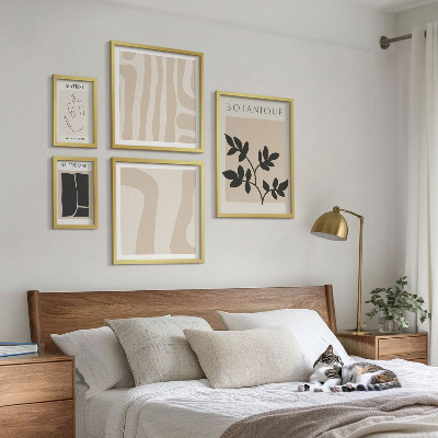 Set di quadri incorniciati Eleganti grafiche astratte di piante