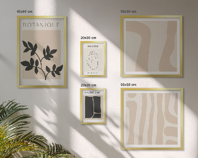 Set di quadri incorniciati Eleganti grafiche astratte di piante