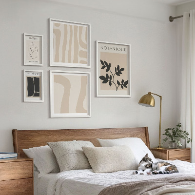 Set di quadri incorniciati Eleganti grafiche astratte di piante