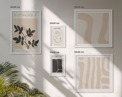 Set di quadri incorniciati Eleganti grafiche astratte di piante