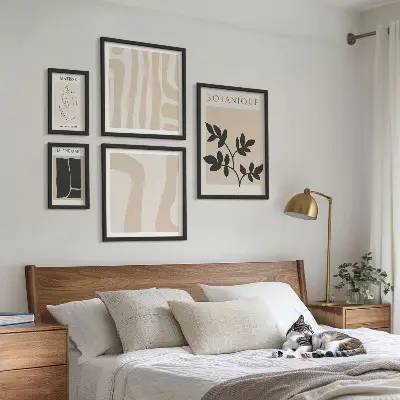 Set di quadri incorniciati con grafiche astratte di piante