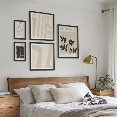 Set di quadri incorniciati Eleganti grafiche astratte di piante