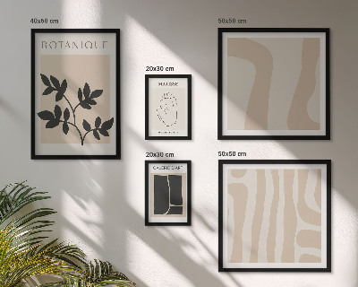 Set di quadri incorniciati Eleganti grafiche astratte di piante