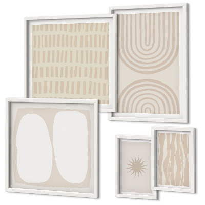 Polittico con cornice Eleganti forme astratte