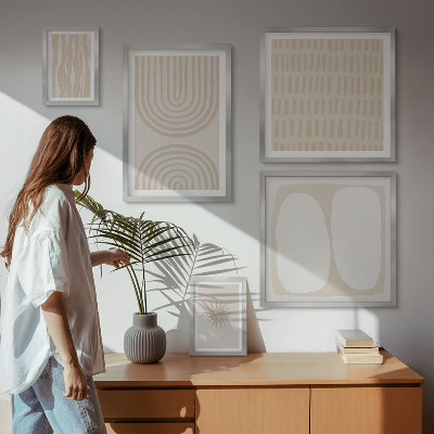 Polittico con cornice Eleganti forme astratte